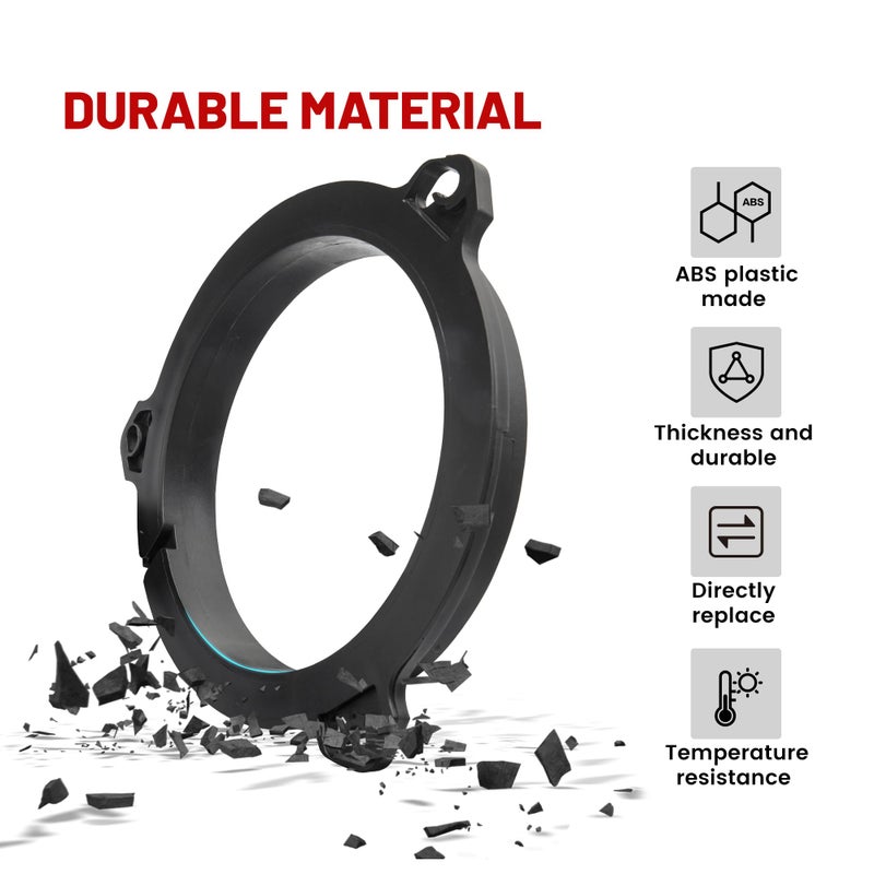 RED WOLF Aftermarket 6.5 inch Speaker Adapter Spacers Ring Bracket Mounting+Speaker Wire Harness Replacement for Nissan Murano Sentra 2000-2019, Titan 2004-2019, Kia K2 2011+ - Image 3